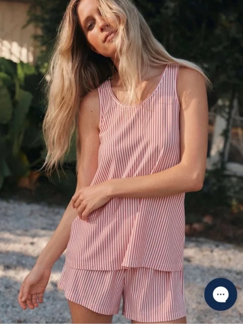 Lake Striped Winterberry Sleep Tank - Women's Intimates